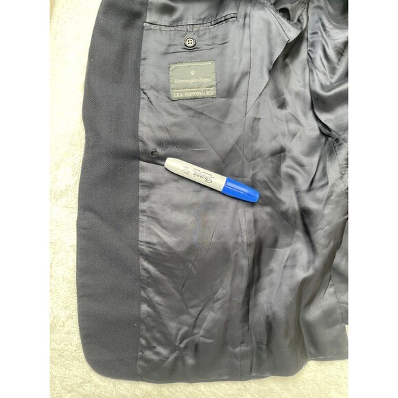 Ermenegildo Zegna High Performance Sport Coat Suit Jacket Navy Size 48 R / 38 R - Picture 7 of 14